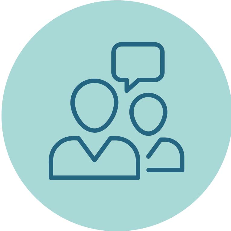 Prata med vänner och familj